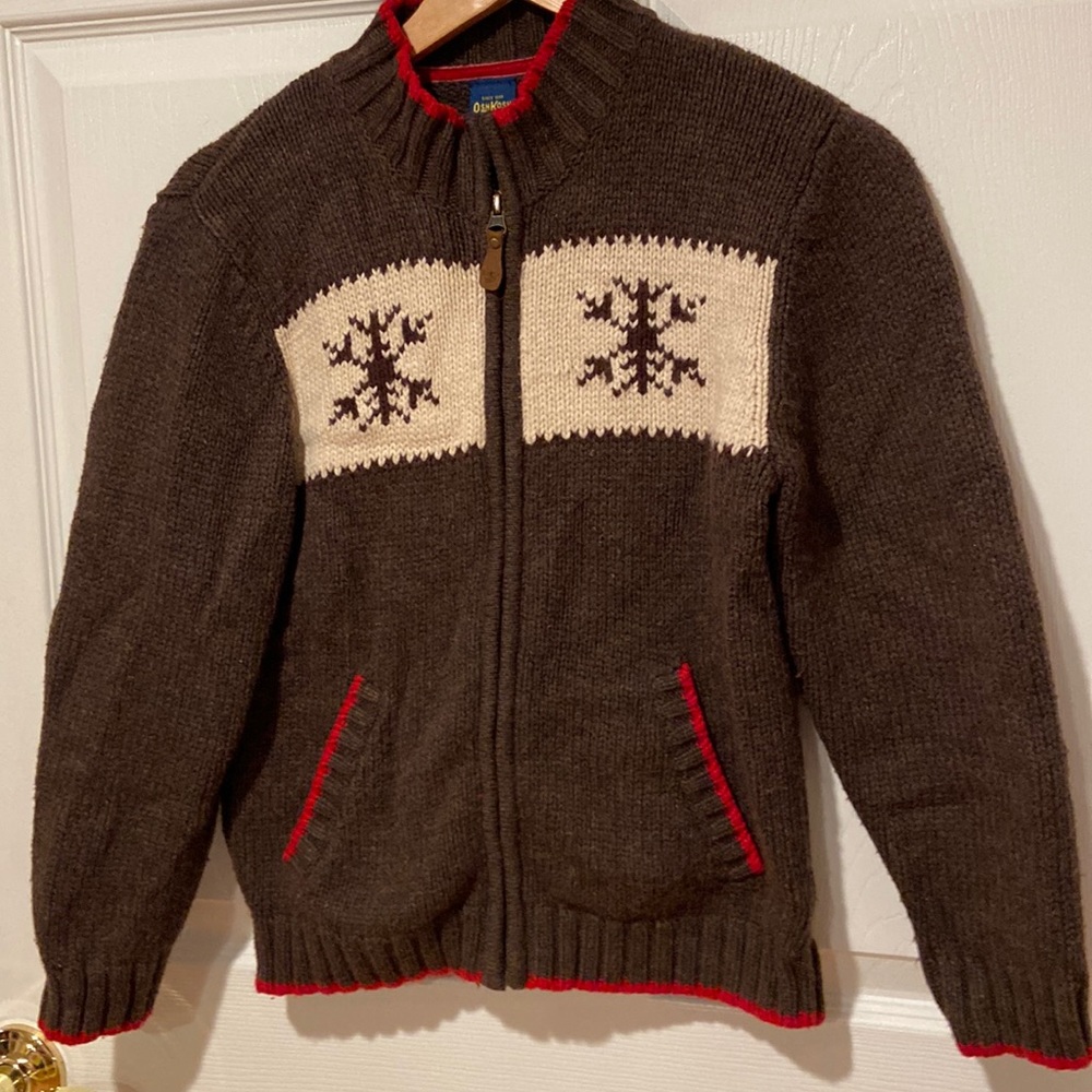 Osh Kosh brown zippered boys sweater